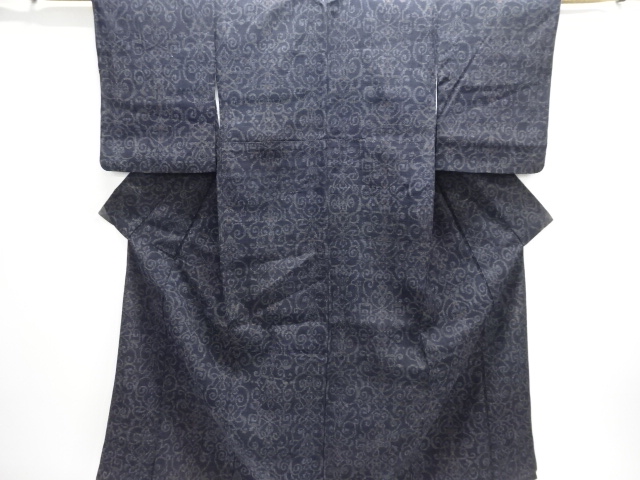 JAPANESE KIMONO / ANTIQUE MAWATA OJIYA TSUMUGI / TAISHO ROMAN / SARASA